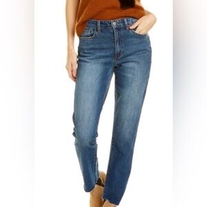 Joe's High Rise Straight Leg/Raw Hem Jeans